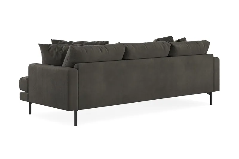 Menard 3-sits Vänstervänd L-formad Divansoffa i Manchester - Mörkgrå - Products - Möbler - Soffa - Divansoffa & schäslongsoffa - 3 sits soffa med divan