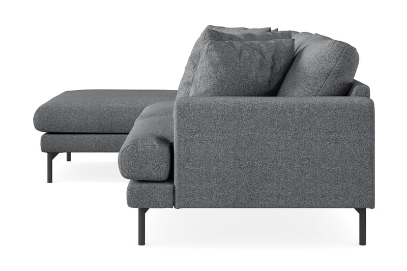 Menard 3-sits Vänstervänd L-formad Divansoffa i Tyg - Mörkgrå - Products - Möbler - Soffa - Divansoffa & schäslongsoffa - 3 sits soffa med divan