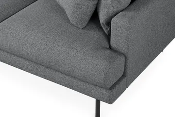 Menard 3-sits Vänstervänd L-formad Divansoffa i Tyg - Mörkgrå - Products - Möbler - Soffa - Divansoffa & schäslongsoffa - 3 sits soffa med divan