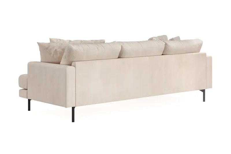 Menard 3-sits Vänstervänd L-formad Djup Divansoffa i Manchester - Beige - Products - Möbler - Soffa - Divansoffa & schäslongsoffa - 3 sits soffa med divan