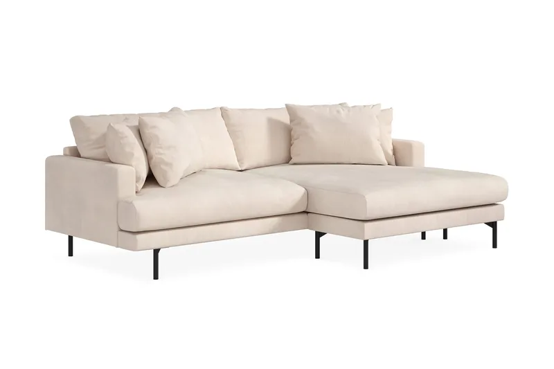 Menard 4-sits Högervänd L-formad Divansoffa i Manchester - Beige - Products - Möbler - Soffa - Divansoffa & schäslongsoffa - 4 sits soffa med divan