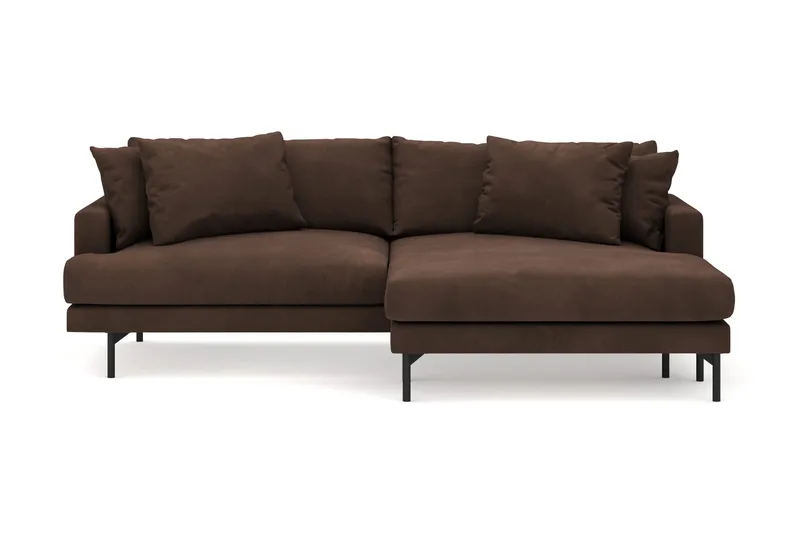 Menard 4-sits Högervänd L-formad Divansoffa i Manchester - Brun - Products - Möbler - Soffa - Divansoffa & schäslongsoffa - 4 sits soffa med divan