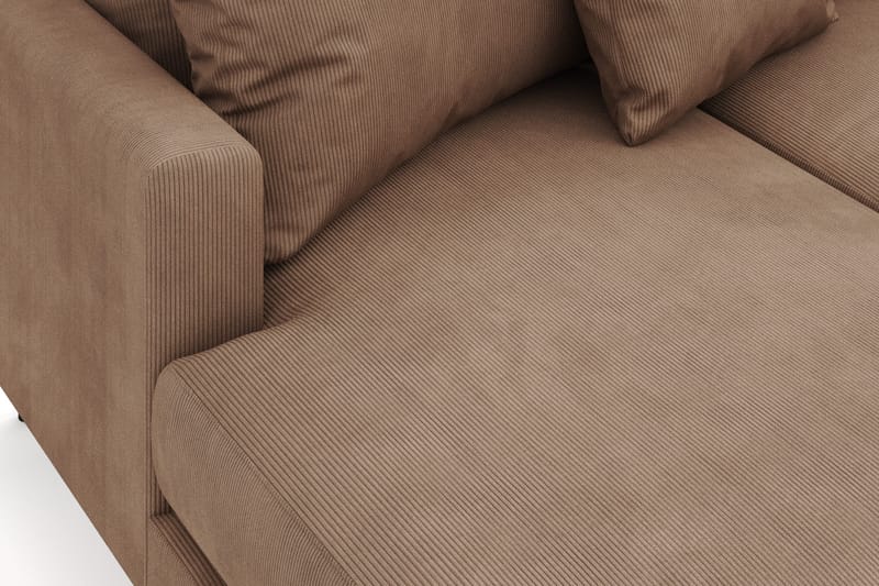 Menard 4-sits Högervänd Stor U-formad Djup Soffa med Divan och Schäslong i Manchester - Brun - Products - Möbler - Soffa - Divansoffa & schäslongsoffa - 4 sits soffa med divan