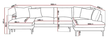 Menard 4-sits Högervänd Stor U-formad Djup Soffa med Divan och Schäslong i Manchester - Brun - Products - Möbler - Soffa - Divansoffa & schäslongsoffa - 4 sits soffa med divan