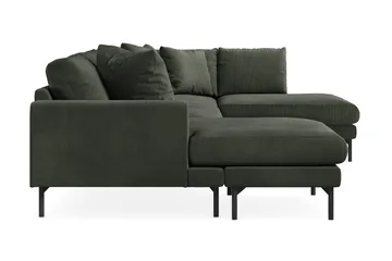Menard 4-sits Högervänd Stor U-formad Djup Soffa med Divan och Schäslong i Manchester - Mörkgrön - Products - Möbler - Soffa - Divansoffa & schäslongsoffa - 4 sits soffa med divan