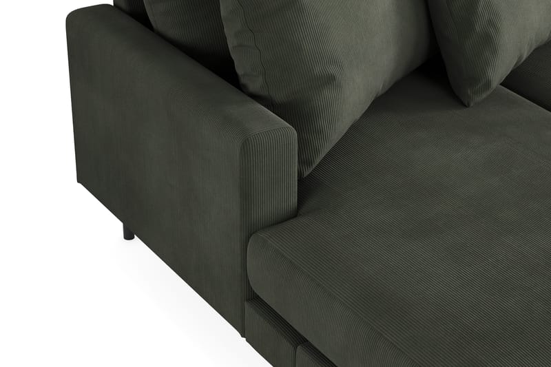 Menard 4-sits Högervänd Stor U-formad Djup Soffa med Divan och Schäslong i Manchester - Mörkgrön - Products - Möbler - Soffa - Divansoffa & schäslongsoffa - 4 sits soffa med divan