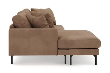 Menard 4-sits Vänstervänd L-formad Divansoffa i Manchester - Brun - Products - Möbler - Soffa - Divansoffa & schäslongsoffa - 4 sits soffa med divan