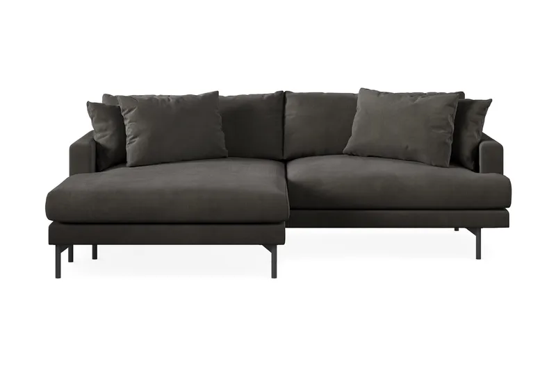 Menard 4-sits Vänstervänd L-formad Divansoffa i Manchester - Mörkgrå - Products - Möbler - Soffa - Divansoffa & schäslongsoffa - 4 sits soffa med divan