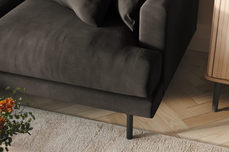Menard 4-sits Vänstervänd L-formad Divansoffa i Manchester - Mörkgrå - Products - Möbler - Soffa - Divansoffa & schäslongsoffa - 4 sits soffa med divan