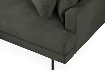 Menard 4-sits Vänstervänd L-formad Divansoffa i Manchester - Mörkgrön - Products - Möbler - Soffa - Divansoffa & schäslongsoffa - 4 sits soffa med divan
