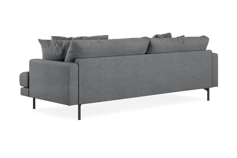 Menard 4-sits Vänstervänd L-formad Divansoffa i Tyg - Mörkgrå - Products - Möbler - Soffa - Divansoffa & schäslongsoffa - 4 sits soffa med divan