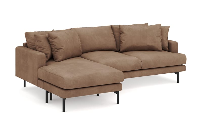 Menard 4-sits Vänstervänd L-formad Djup Divansoffa i Manchester - Brun - Products - Möbler - Soffa - Divansoffa & schäslongsoffa - 4 sits soffa med divan