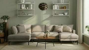 Menard 4-sits Vänstervänd Stor U-formad Djup Large Soffa med Divan och Schäslong i Manchester - Greige - Products - Möbler - Soffa - Divansoffa & schäslongsoffa - 4 sits soffa med divan