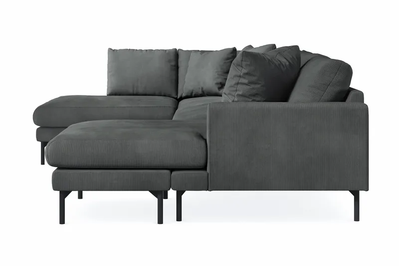 Menard 4-sits Vänstervänd Stor U-formad Djup Soffa med Divan och Schäslong i Manchester - Grå - Products - Möbler - Soffa - Divansoffa & schäslongsoffa - 4 sits soffa med divan