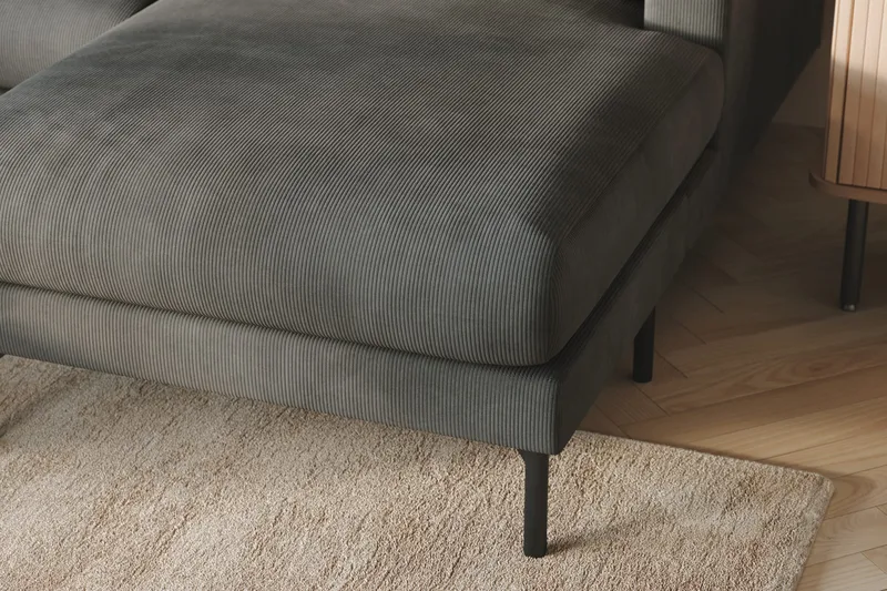 Menard 4-sits Vänstervänd Stor U-formad Djup Soffa med Divan och Schäslong i Manchester - Grå - Products - Möbler - Soffa - Divansoffa & schäslongsoffa - 4 sits soffa med divan