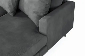 Menard 4-sits Vänstervänd Stor U-formad Djup Soffa med Divan och Schäslong i Manchester - Grå - Products - Möbler - Soffa - Divansoffa & schäslongsoffa - 4 sits soffa med divan