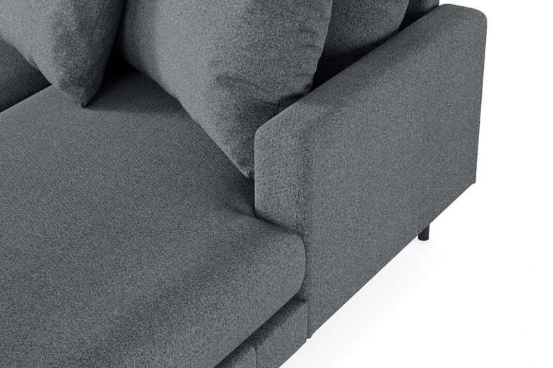 Menard 4-sits Vänstervänd Stor U-formad Djup Soffa med Divan och Schäslong i Tyg - Mörkgrå - Products - Möbler - Soffa - Divansoffa & schäslongsoffa - 4 sits soffa med divan