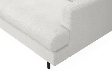 Menard Compact 3-sits Vänstervänd L-formad Divansoffa i Bouclé - Vit - Products - Möbler - Soffa - Divansoffa & schäslongsoffa - 3 sits soffa med divan
