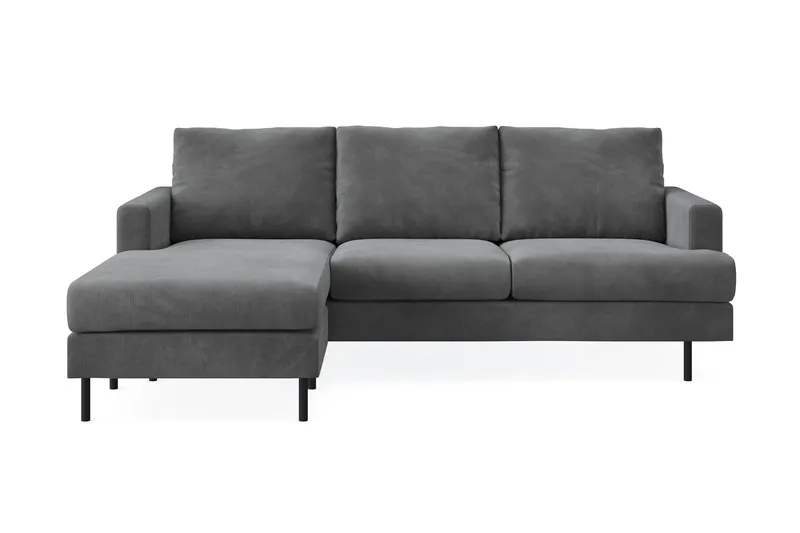 Menard Compact 3-sits Vänstervänd L-formad Divansoffa i Manchester - Grå - Products - Möbler - Soffa - Divansoffa & schäslongsoffa - 3 sits soffa med divan