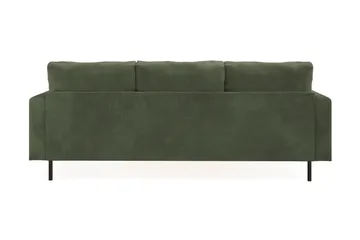 Menard Compact 3-sits Vänstervänd L-formad Divansoffa i Manchester - Grön - Products - Möbler - Soffa - Divansoffa & schäslongsoffa - 3 sits soffa med divan