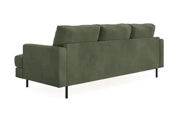 Menard Compact 3-sits Vänstervänd L-formad Divansoffa i Manchester - Grön - Products - Möbler - Soffa - Divansoffa & schäslongsoffa - 3 sits soffa med divan