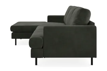 Menard Compact 3-sits Vänstervänd L-formad Divansoffa i Manchester - Mörkgrön - Products - Möbler - Soffa - Divansoffa & schäslongsoffa - 3 sits soffa med divan