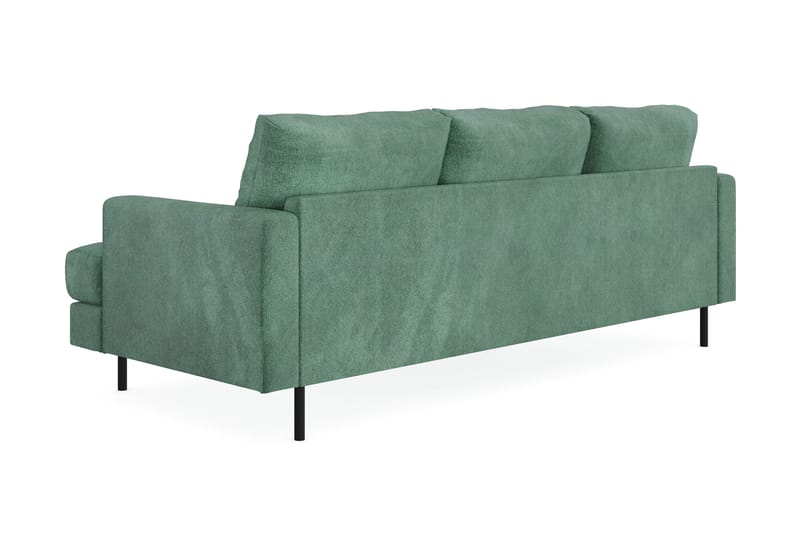 Menard Compact 3-sits Vänstervänd L-formad Divansoffa i Sammet - Mörkgrön - Products - Möbler - Soffa - Divansoffa & schäslongsoffa - 3 sits soffa med divan