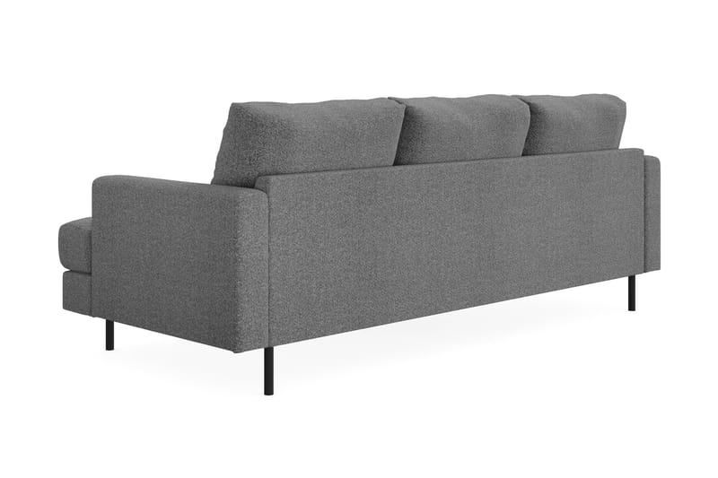Menard Compact 3-sits Vänstervänd L-formad Divansoffa i Tyg - Mörkgrå - Products - Möbler - Soffa - Divansoffa & schäslongsoffa - 3 sits soffa med divan
