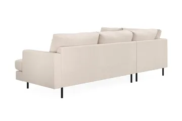 Menard Compact 4-sits Vänstervänd L-formad Schäslongsoffa i Tyg - Beige - Products - Möbler - Soffa - Divansoffa & schäslongsoffa - 4 sits soffa med divan