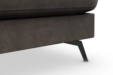 Ocean Lyx 4-sits Högervänd L-formad Schäslongsoffa i Konstläder - Mörkgrå - Products - Möbler - Soffa - Divansoffa & schäslongsoffa - 4 sits soffa med divan