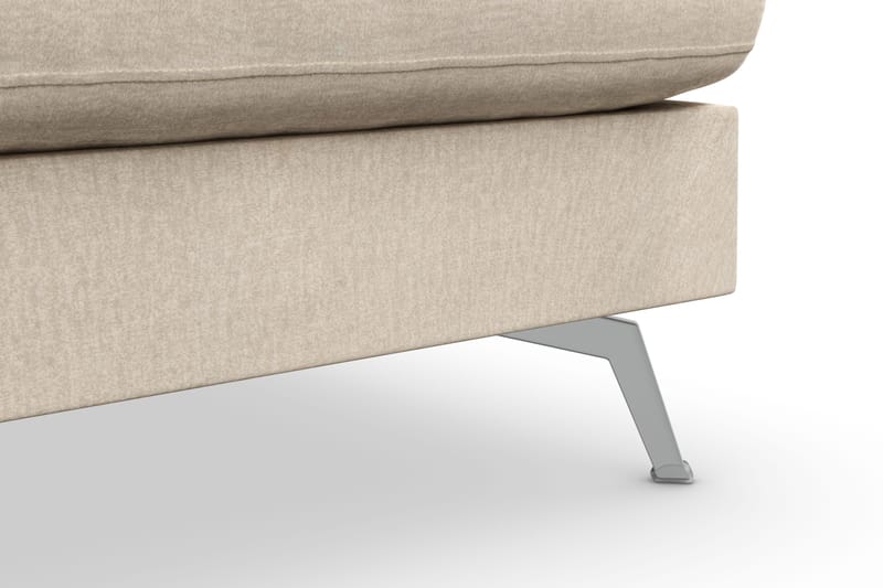 Ocean Lyx 4-sits Högervänd L-formad Schäslongsoffa i Sammet - Beige - Products - Möbler - Soffa - Divansoffa & schäslongsoffa - 4 sits soffa med divan