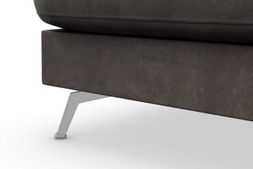 Ocean Lyx 4-sits Vänstervänd L-formad Schäslongsoffa i Konstläder - Mörkgrå - Products - Möbler - Soffa - Divansoffa & schäslongsoffa - 4 sits soffa med divan