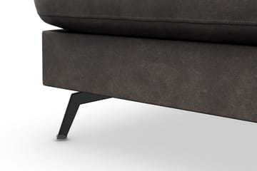 Ocean Lyx 4-sits Vänstervänd L-formad Schäslongsoffa i Konstläder - Mörkgrå - Products - Möbler - Soffa - Divansoffa & schäslongsoffa - 4 sits soffa med divan