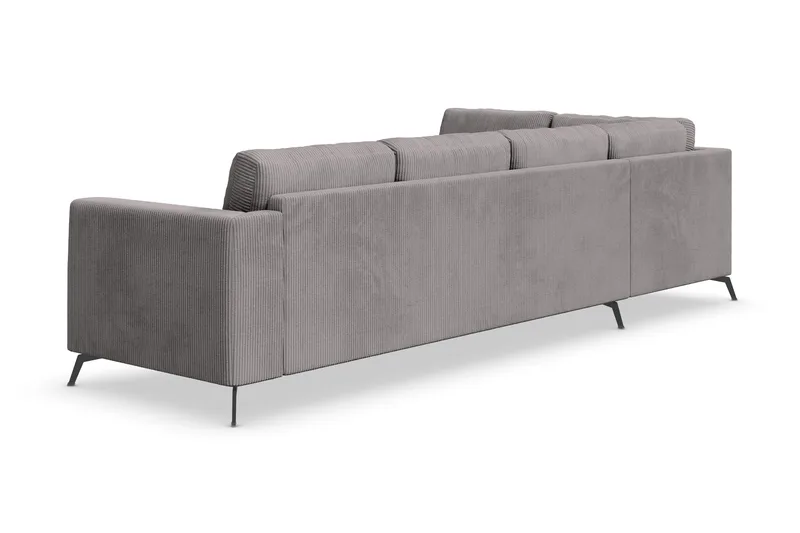 Ocean Lyx 4-sits Vänstervänd L-formad Schäslongsoffa i Manchester - Mörkgrå - Products - Möbler - Soffa - Divansoffa & schäslongsoffa - 4 sits soffa med divan