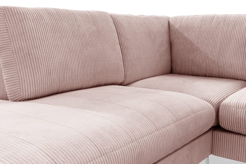 Ocean Lyx 4-sits Vänstervänd L-formad Schäslongsoffa i Manchester - Rosa - Products - Möbler - Soffa - Divansoffa & schäslongsoffa - 4 sits soffa med divan