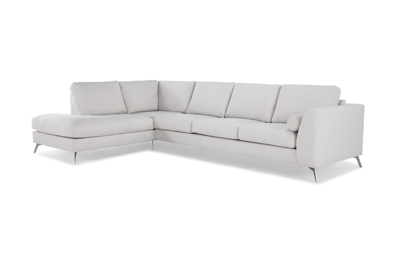 Ocean Lyx 4-sits Vänstervänd L-formad Schäslongsoffa i Tyg - Ljusgrå - Products - Möbler - Soffa - Divansoffa & schäslongsoffa - 4 sits soffa med divan