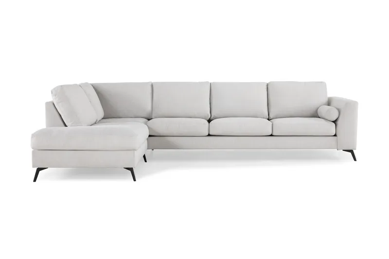 Ocean Lyx 4-sits Vänstervänd L-formad Schäslongsoffa i Tyg - Ljusgrå - Products - Möbler - Soffa - Divansoffa & schäslongsoffa - 4 sits soffa med divan