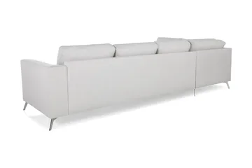Ocean Lyx 4-sits Vänstervänd L-formad Schäslongsoffa i Tyg - Ljusgrå - Products - Möbler - Soffa - Divansoffa & schäslongsoffa - 4 sits soffa med divan