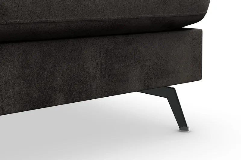 Ocean Lyx 5-sits Högervänd L-formad Schäslongsoffa i Sammet - Mörkgrå - Products - Möbler - Soffa - Divansoffa & schäslongsoffa - 4 sits soffa med divan
