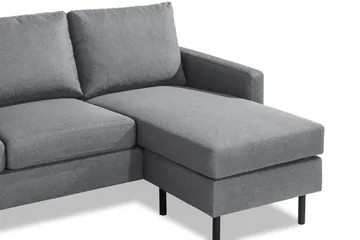 Peppe 3-sits Vändbar L-formad Divansoffa i Tyg - Ljusgrå - Products - Möbler - Soffa - Divansoffa & schäslongsoffa - 3 sits soffa med divan