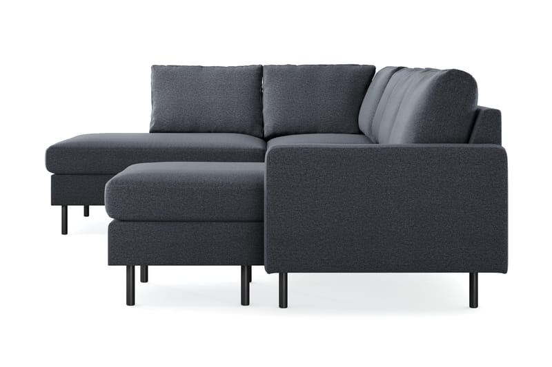 Peppe 4-sits Vänstervänd U-formad Soffa med Divan och Schäslong i Tyg - Mörkgrå - Products - Möbler - Soffa - Divansoffa & schäslongsoffa - 4 sits soffa med divan