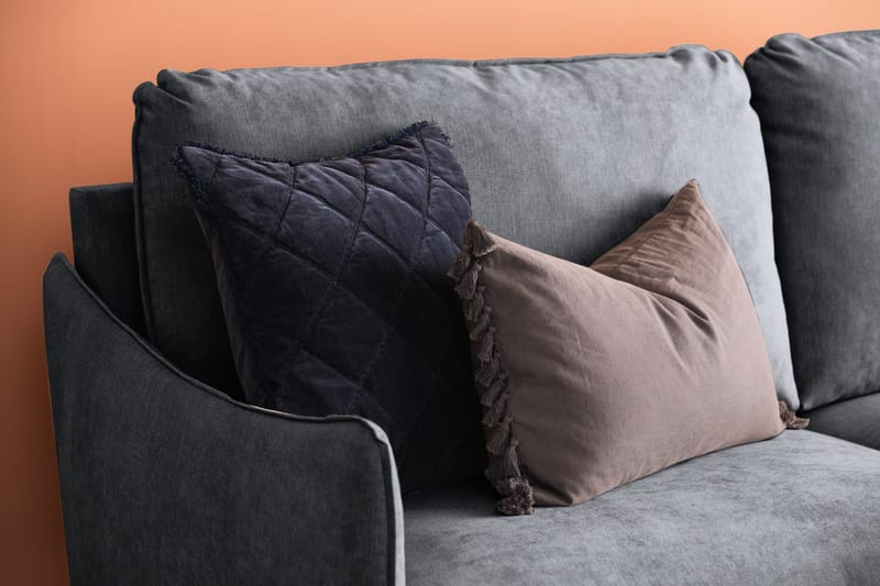 Trend Lyx 3-sits Divansoffa Vänster - Mörkgrå/Svart - Products - Möbler - Soffa - Divansoffa & schäslongsoffa - 4 sits soffa med divan