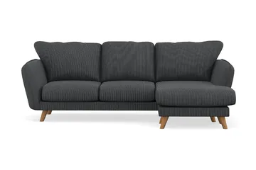 Trend Lyx 3-sits Högervänd L-formad Divansoffa i Manchester - Mörkgrå - Products - Möbler - Soffa - Divansoffa & schäslongsoffa - 4 sits soffa med divan