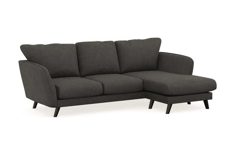 Trend Lyx 3-sits Högervänd L-formad Divansoffa i Manchester - Mörkgrå - Products - Möbler - Soffa - Divansoffa & schäslongsoffa - 4 sits soffa med divan