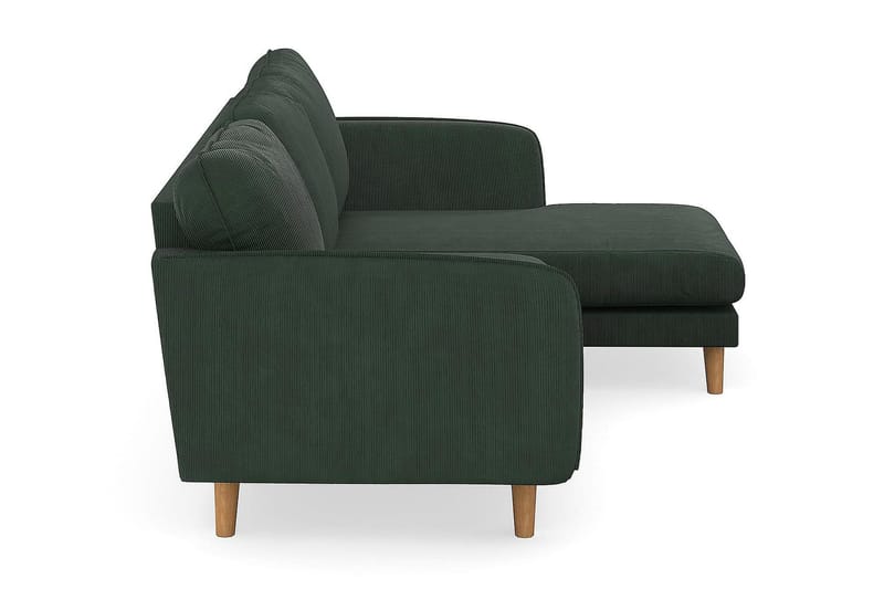 Trend Lyx 3-sits Högervänd L-formad Divansoffa i Manchester - Mörkgrön - Products - Möbler - Soffa - Divansoffa & schäslongsoffa - 4 sits soffa med divan