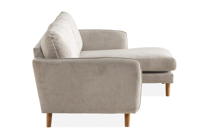 Trend Lyx 3-sits Högervänd L-formad Divansoffa i Tyg - Beige - Products - Möbler - Soffa - Divansoffa & schäslongsoffa - 4 sits soffa med divan