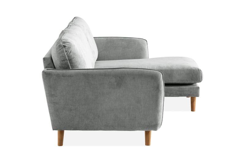 Trend Lyx 3-sits Högervänd L-formad Divansoffa i Tyg - Grå - Products - Möbler - Soffa - Divansoffa & schäslongsoffa - 4 sits soffa med divan