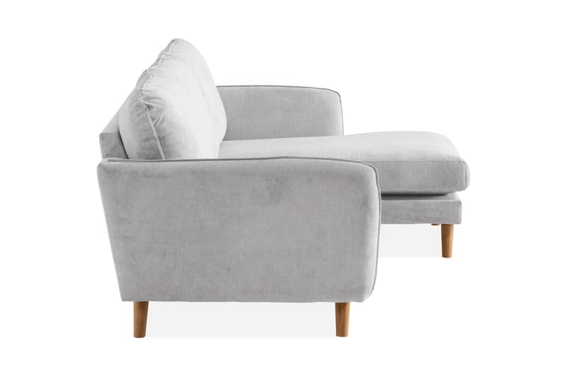 Trend Lyx 3-sits Högervänd L-formad Divansoffa i Tyg - Ljusgrå - Products - Möbler - Soffa - Divansoffa & schäslongsoffa - 4 sits soffa med divan
