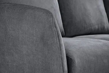 Trend Lyx 3-sits Högervänd L-formad Divansoffa i Tyg - Mörkgrå - Products - Möbler - Soffa - Divansoffa & schäslongsoffa - 4 sits soffa med divan