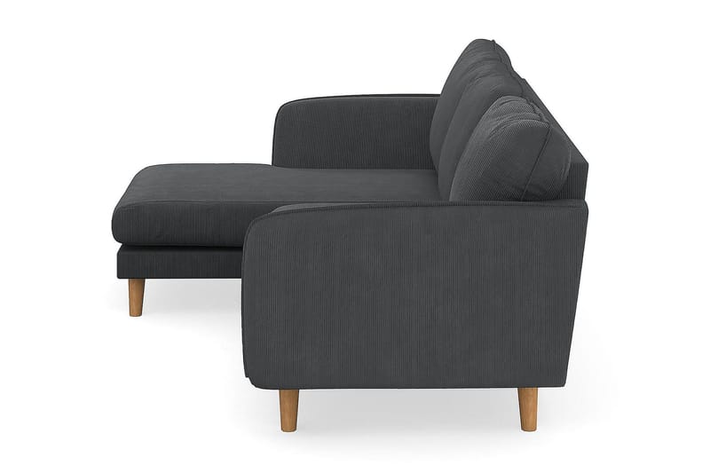 Trend Lyx 3-sits Vänstervänd L-formad Divansoffa i Manchester - Mörkgrå - Products - Möbler - Soffa - Divansoffa & schäslongsoffa - 4 sits soffa med divan